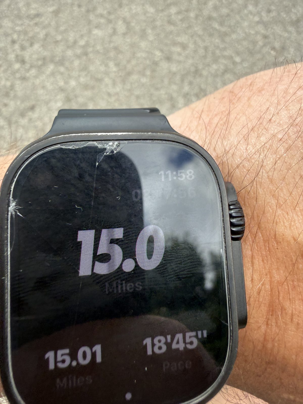 15 miles on the watch by late morning